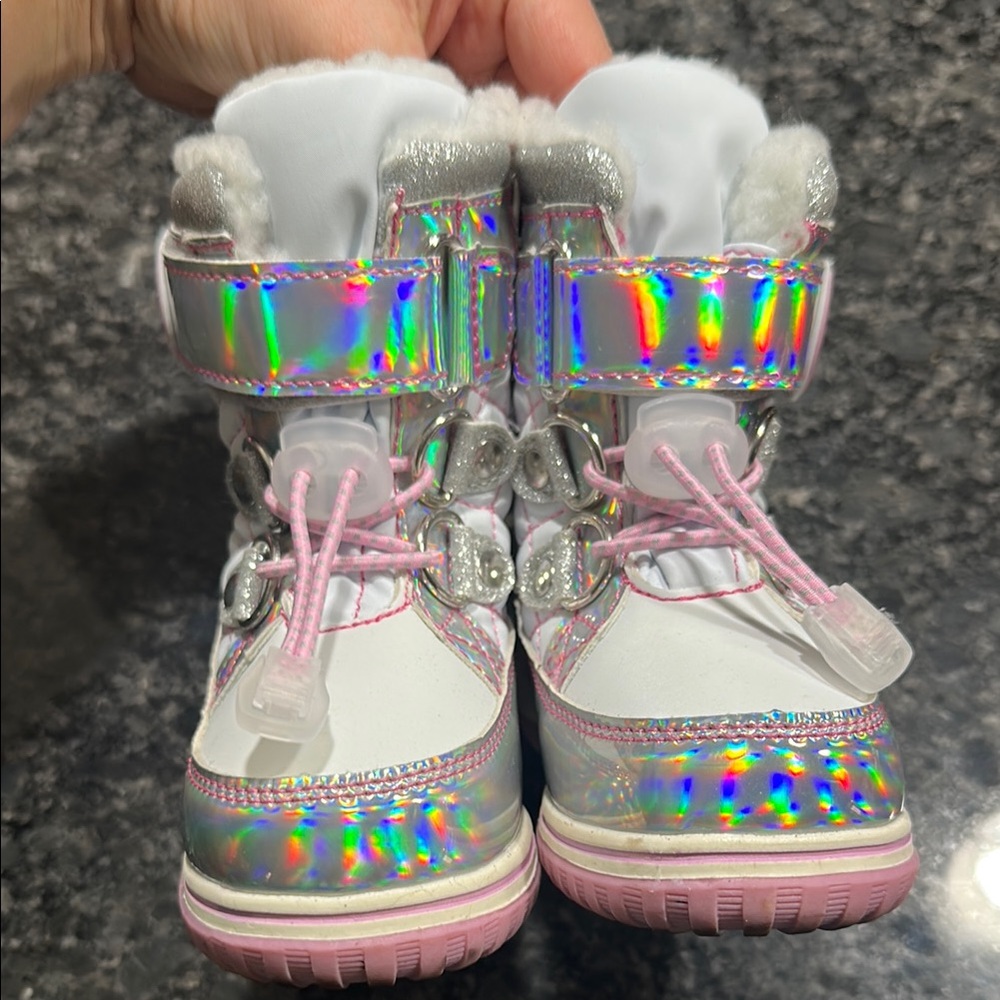 Kids Holographic Winter Boots